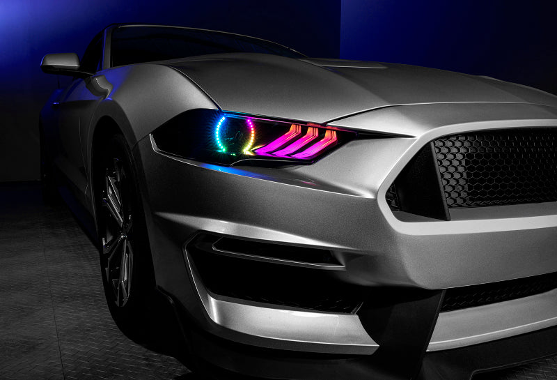 Oracle 18-21 Ford Mustang Dynamic DRL Upgrade w/ Halo Kit & Sequential Turn Signal - ColorSHIFT-thumbmail-13