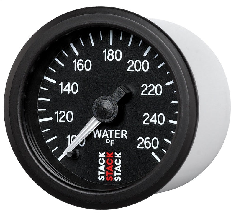 Autometer Stack 52mm 100-260 Deg F 1/8in NPTF Male Pro Stepper Motor Water Temp Gauge - Black-thumbmail-3