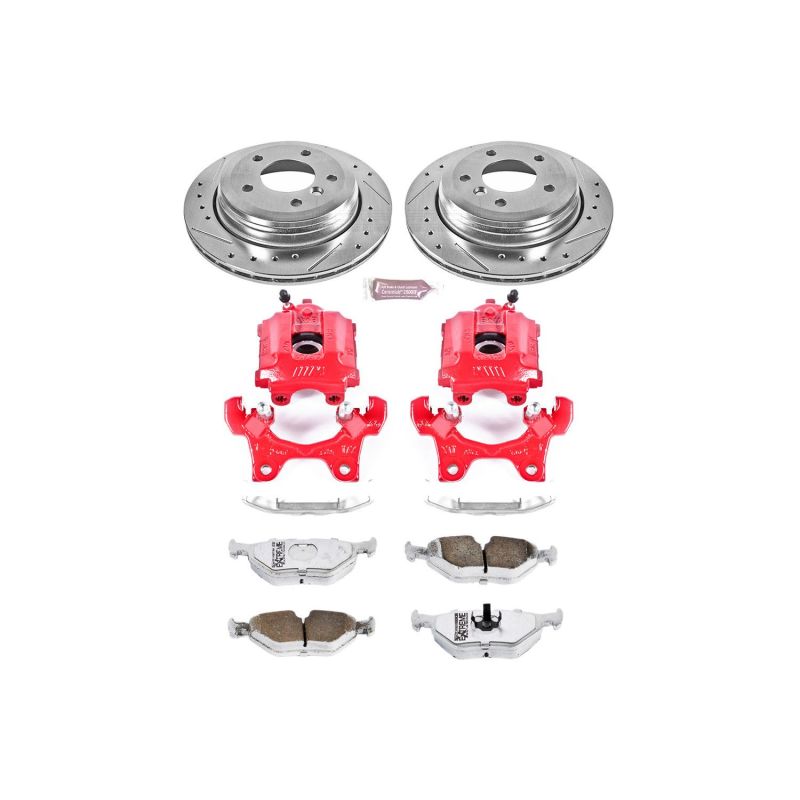 Power Stop 95-99 BMW M3 Rear Z26 Street Warrior Brake Kit w/Calipers-thumbmail-1