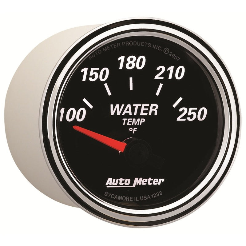 Autometer Designer Black II 52mm 250 Deg F Water Temp Gauge-thumbmail-2