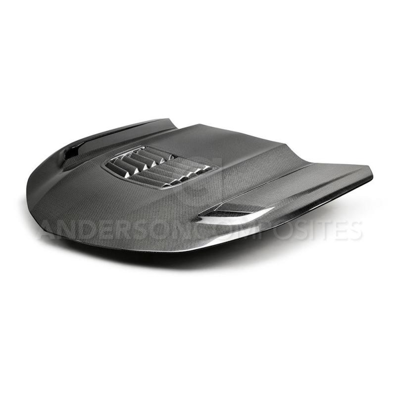 Anderson Composites 16-19 Chevrolet Camaro Double Sided Carbon Fiber Type-T2 Style Hood-thumbmail-5