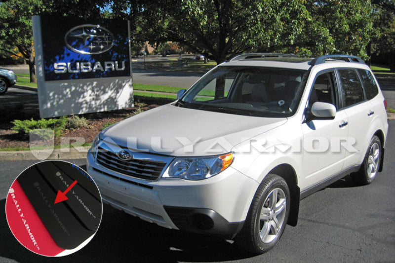 Rally Armor 09-13 Subaru Forester Black UR Mud Flap w/ Grey Logo-thumbmail-2