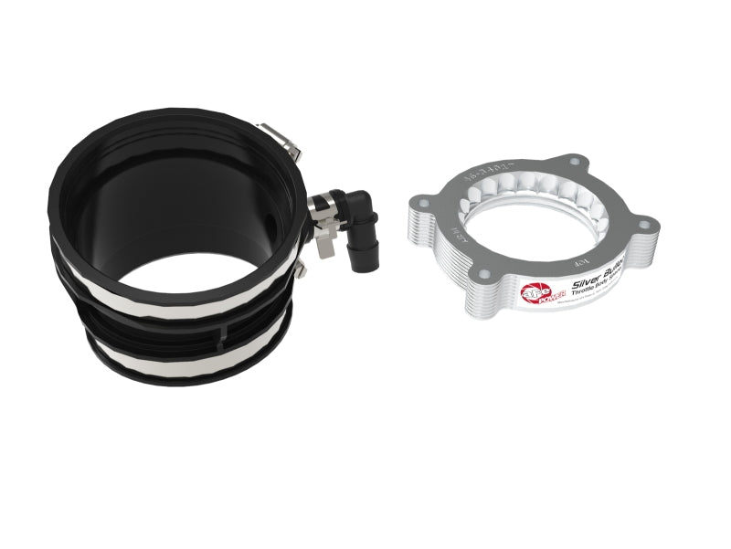 aFe 2020 Vette C8 Silver Bullet Aluminum Throttle Body Spacer Works w/ Factory Intake Only - Silver-thumbmail-9