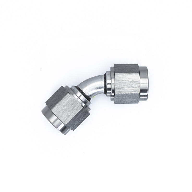 DeatschWerks 6AN Flare Female Swivel 45-Degree to 6AN Flare Female Swivel - Anodized Matte Black-thumbmail-1