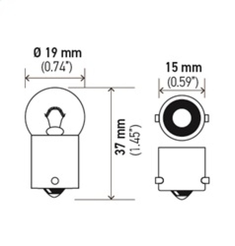 Hella Bulb 5008 12V 10W Ba15S B6 Sb-thumbmail-3
