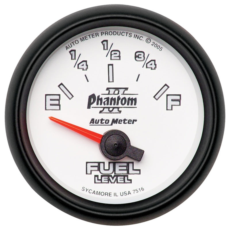Autometer Phantom II 2-1/16in 240E - 33F OHM Electric Fuel Level Gauge-thumbmail-1