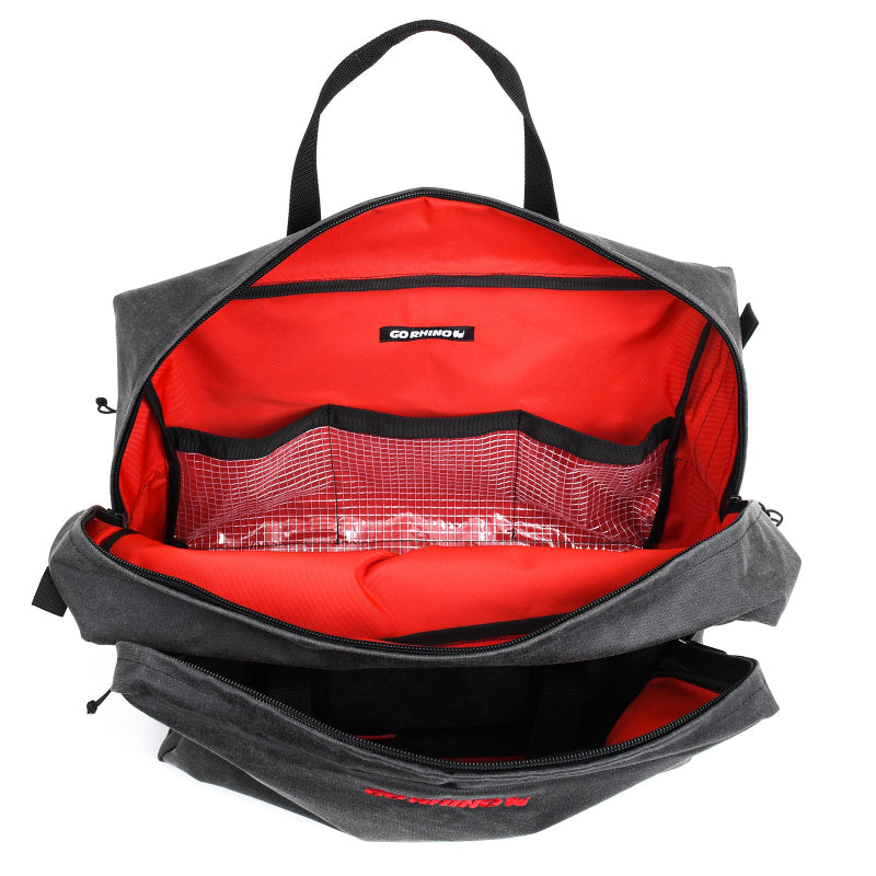 Go Rhino XVenture Gear Bag - Large (13x14x22in. Closed) 12oz Waxed Canvas - Black-thumbmail-9