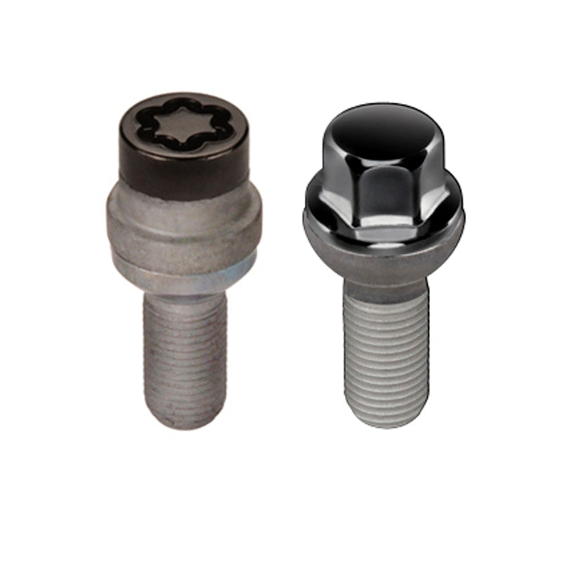 McGard 5 Lug Hex Install Kit w/Locks (Radius Seat Bolt) M14X1.5 / 17mm Hex / 35.4mm Shank L. - Black-thumbmail-2