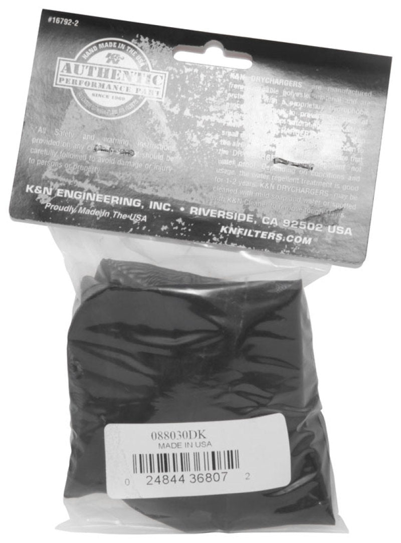 K&N Drycharger Air Filter Wrap 8-3/4in X 10-1/4in X 3in Black-thumbmail-3
