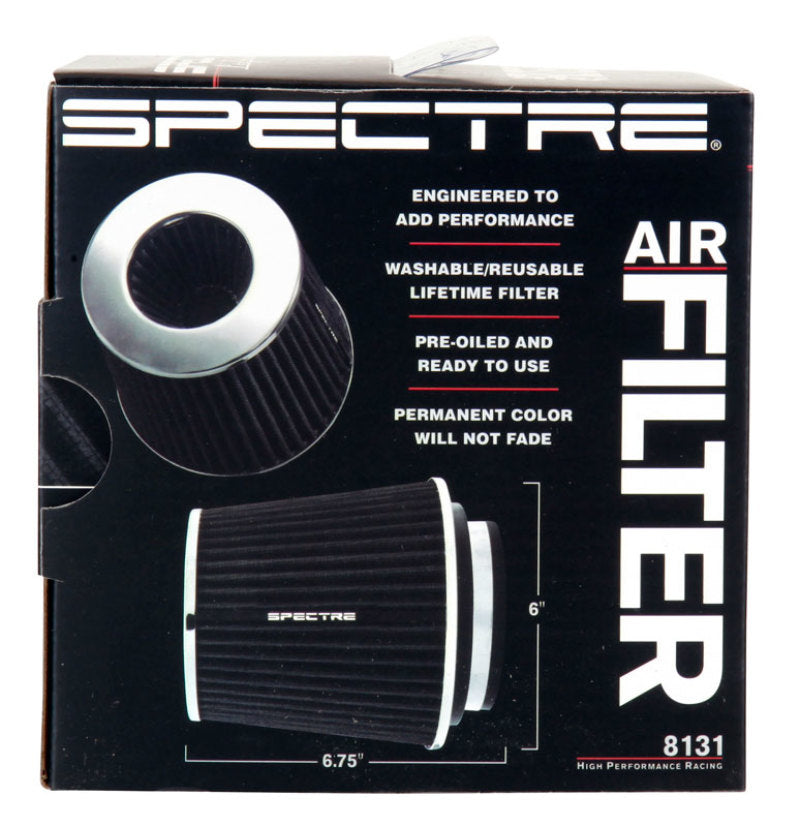 Spectre Adjustable Conical Air Filter 5-1/2in. Tall (Fits 3in. / 3-1/2in. / 4in. Tubes) - Black-thumbmail-10
