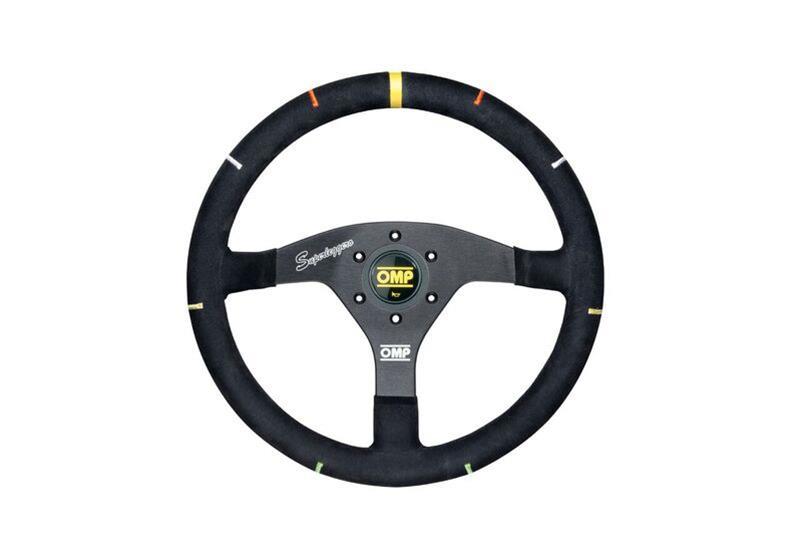 OMP Recce Series Steering Wheel 350 mm - Black/White-thumbmail-1