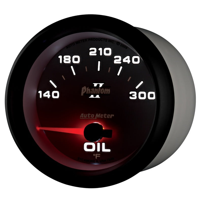 Autometer Phantom II 2 5/8in 140-300 Degree F Short Sweep Electronic Oil Temperature Gauge-thumbmail-6