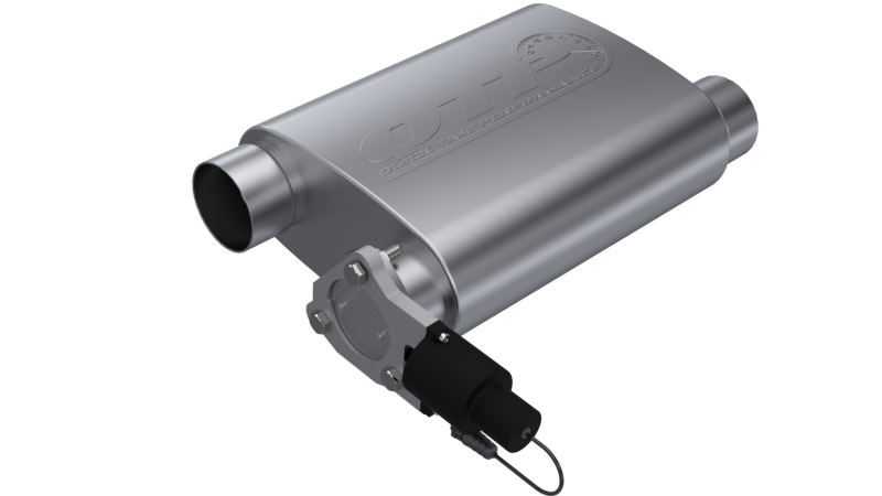 QTP 3in Weld-On 304SS Reverse Screamer Muffler w/Bolt-On QTEC Electric Cutout-thumbmail-1
