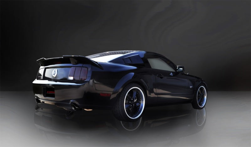 Corsa 05-10 Ford Mustang Shelby GT500 5.4L V8 Black Xtreme Axle-Back Exhaust-thumbmail-4