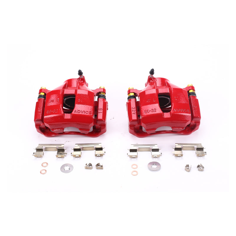 Power Stop 2006 Lexus GS300 Front Red Calipers w/Brackets - Pair-thumbmail-2