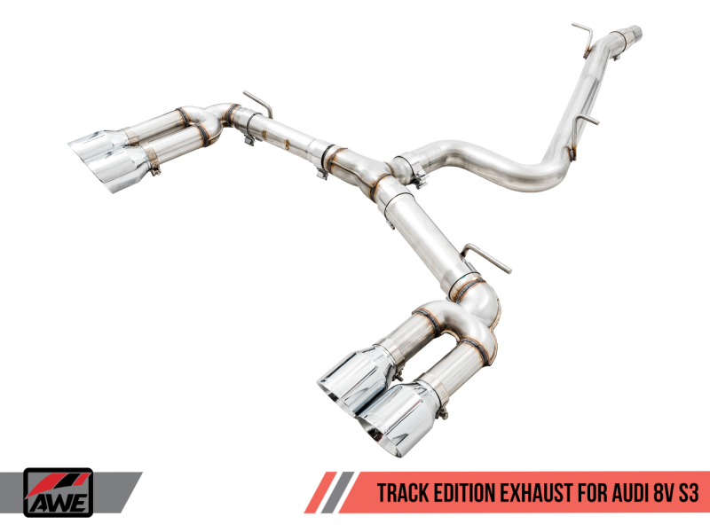 AWE Tuning Audi 8V S3 Track Edition Exhaust w/Chrome Silver Tips 102mm-thumbmail-4