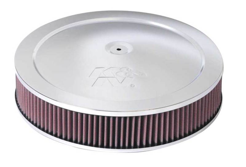 K&N 14in Red Custom Air Cleaner Assembly - 5.125in ID x 14in OD x 2.75in H x 1.25in Drop Base-thumbmail-2