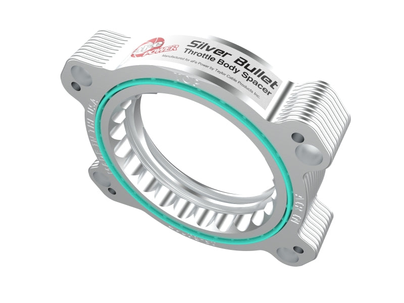 aFe 2020 Vette C8 Silver Bullet Aluminum Throttle Body Spacer Works w/ Factory Intake Only - Silver-thumbmail-10
