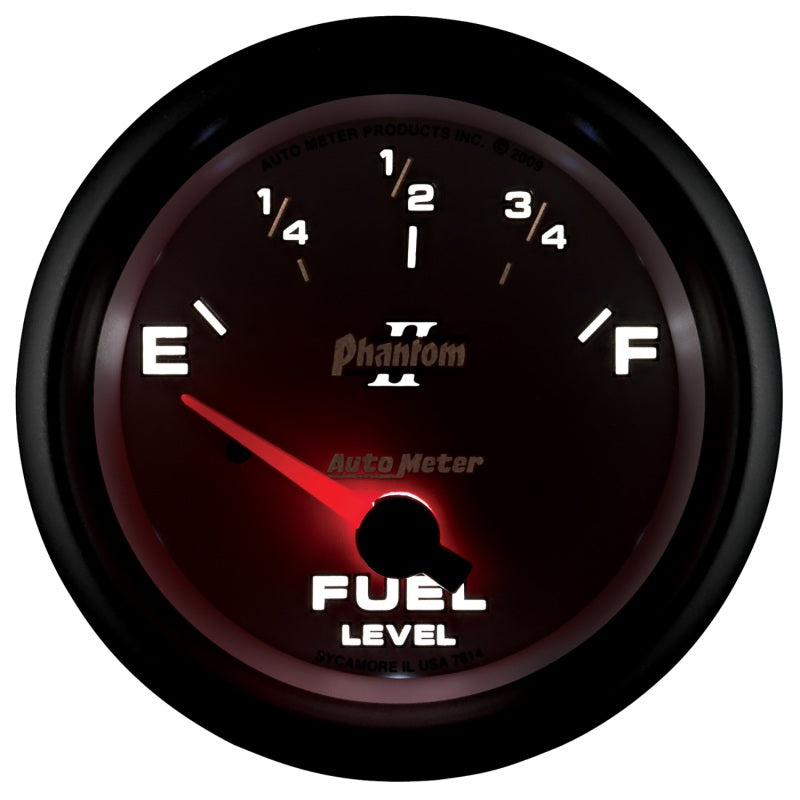 AutoMeter Gauge Fuel Level 2-5/8in. 0 Ohm(e) to 90 Ohm(f) Elec Phantom II-thumbmail-3