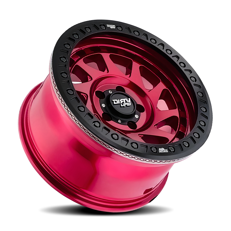 Dirty Life 9313 Enigma Race 17x9 / 5x127 BP / -12mm Offset / 78.1mm Hub Crimson Candy Red Wheel-thumbmail-1