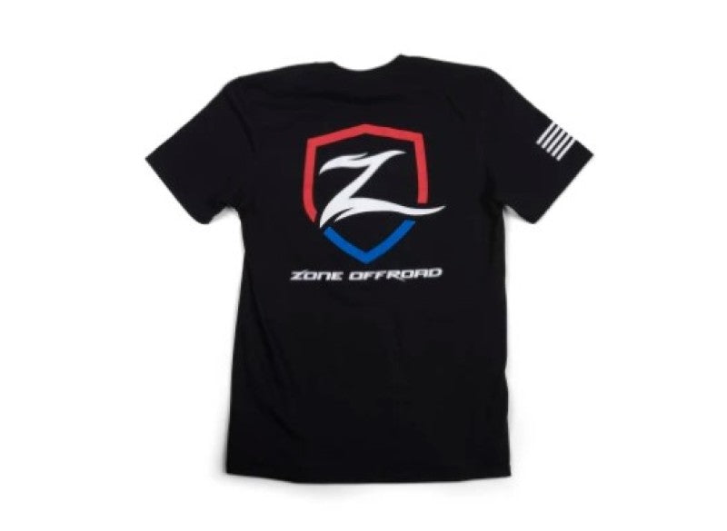 Zone Offroad Black Premium Cotton T-Shirt w/ Patriotic Zone Logos - 4XL-thumbmail-2