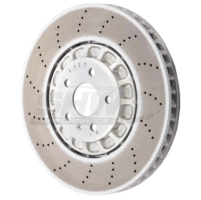 SHW 2020 Audi RSQ3 2.5L Front Cross-Drilled Lightweight Brake Rotor (European Model)
