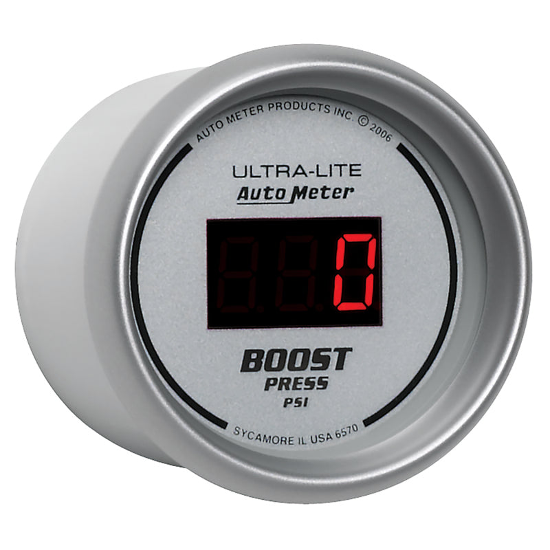 Autometer Ultra-Lite 2-1/16in 5-60 PSI Digital Boost Pressure Gauge - Silver-thumbmail-2