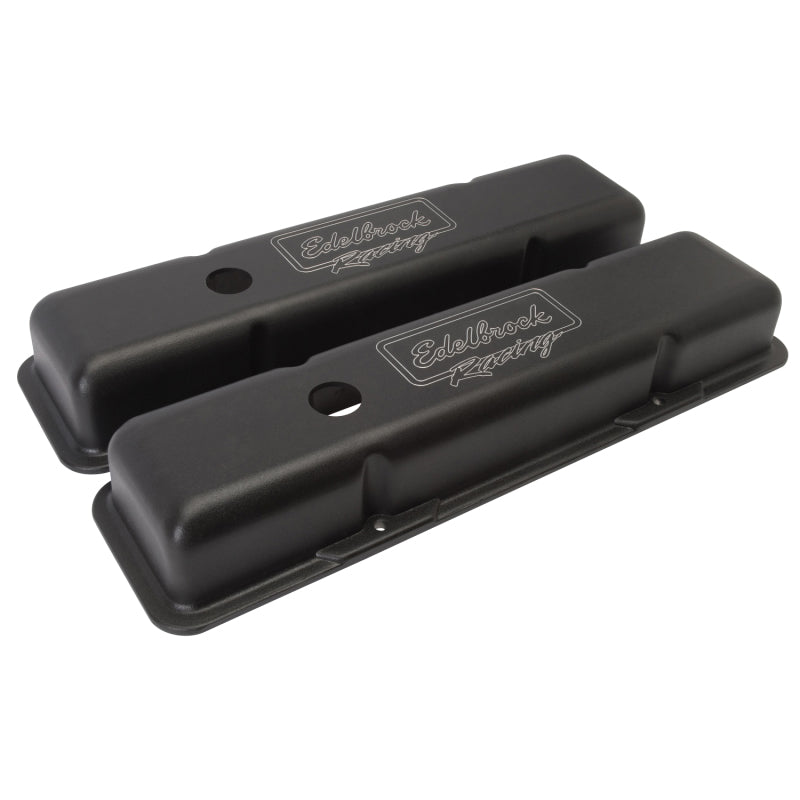 Edelbrock Valve Cover Victor Series Chevrolet 1959-1986 262-400 CI V8 Low Black-thumbmail-7