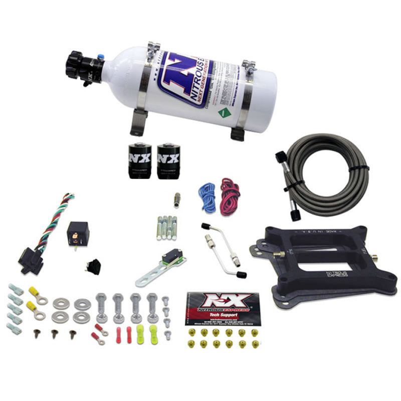 Nitrous Express 4150 4-BBL/Gasoline Nitrous Kit (50-300HP) w/5lb Bottle-thumbmail-2