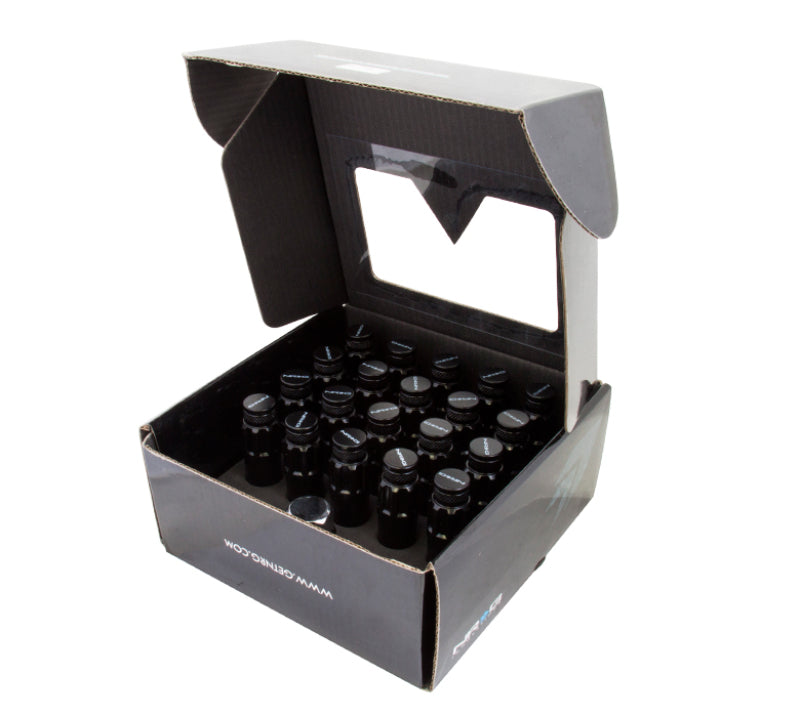 NRG 700 Series M12 X 1.25 Steel Lug Nut w/Dust Cap Cover Set 21 Pc w/Locks & Lock Socket - Black-thumbmail-4