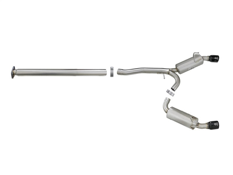 aFe Takeda 3in. to 2.5in. 304 SS C/B Exhaust 08-15 Mitsubishi Lancer EVO I4-2.0L (t) - Black Tips-thumbmail-3