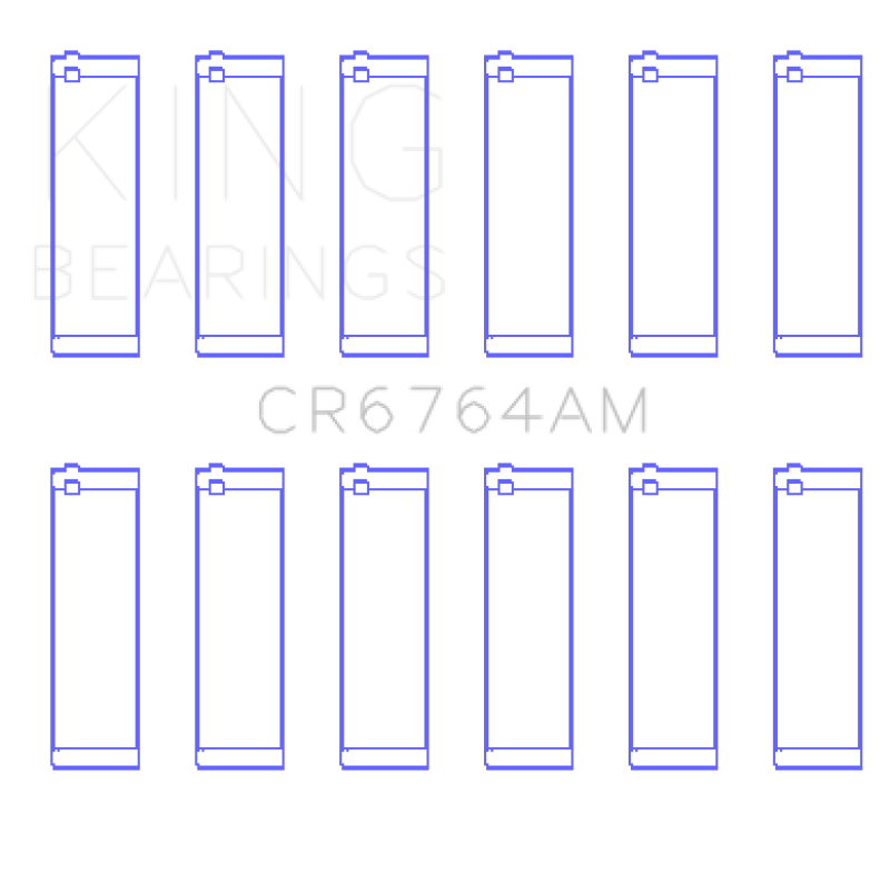 King VW AES/AUE/ABV (Size STD) Connecting Rod Bearing Set (Set of 6)-thumbmail-2