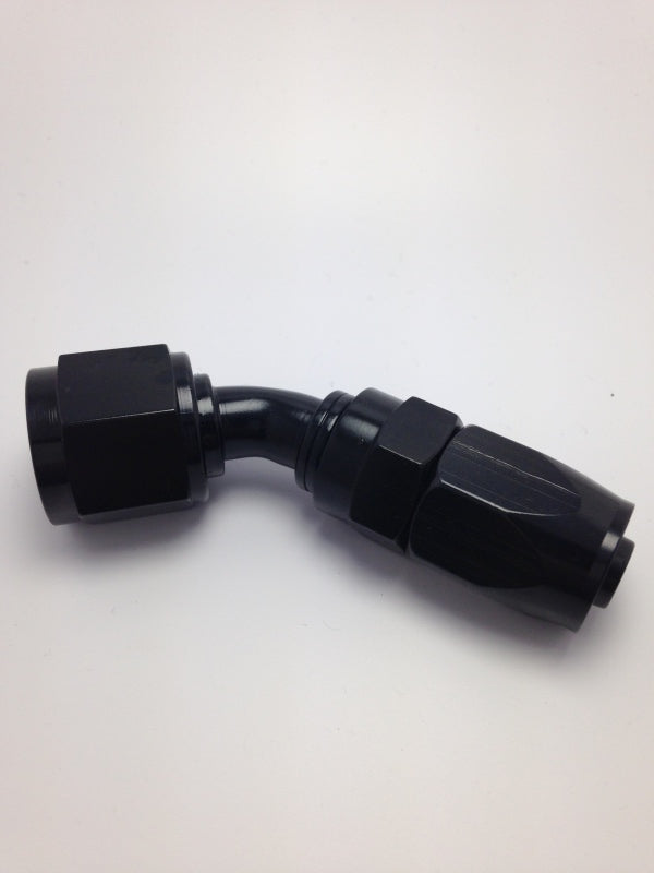 Fragola -10AN Fem x -8AN Hose 45 Degree Reducing Hose End - Black-thumbmail-1