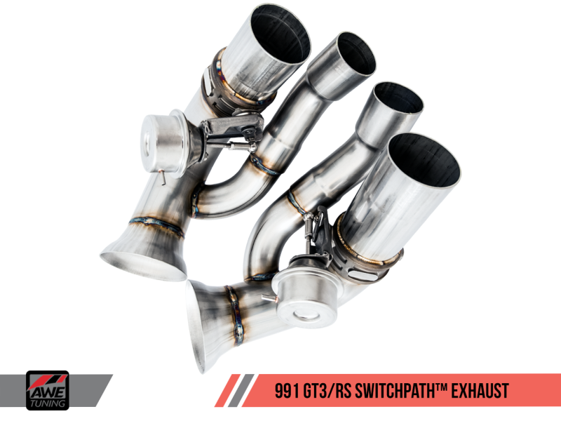 AWE Tuning Porsche 991 GT3 / RS SwitchPath Exhaust - Chrome Silver Tips-thumbmail-13