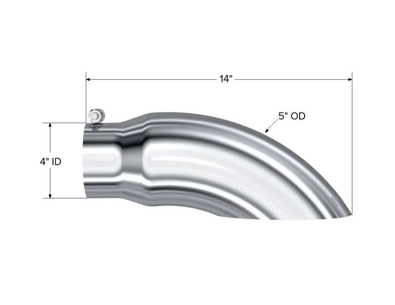 MBRP Universal Tip 5 O.D. Turn Down 4 inlet 14 length-thumbmail-4