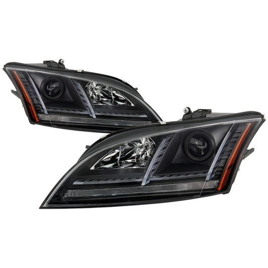 Spyder 08-15 Audi TT (HID Model Only) Projector Headlights - Sequential Signal - Black