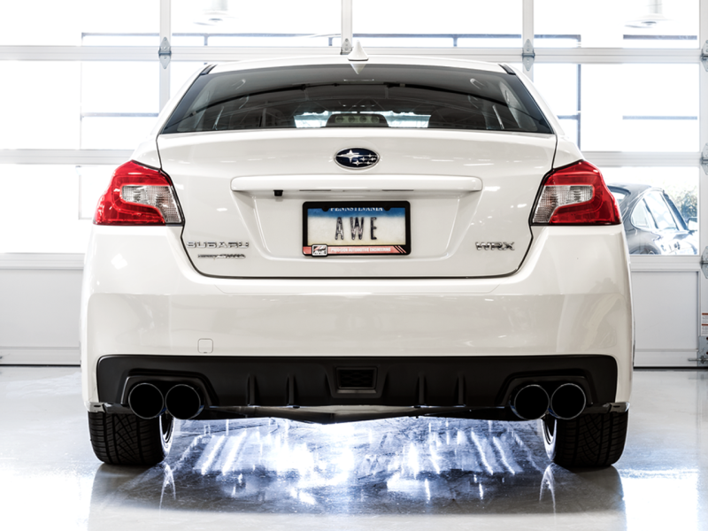 AWE Tuning Subaru WRX/STI VA/GV Sedan Track Edition Exhaust - Diamond Black Tips (102mm)-thumbmail-4