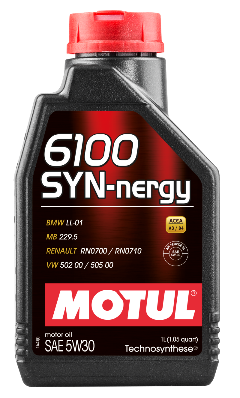 Motul 1L Technosynthese Engine Oil 6100 SYN-NERGY 5W30 - VW 502 00 505 00 - MB 229.5-thumbmail-1