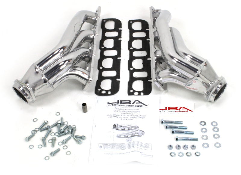 JBA 05-14 Chrysler 6.1/6.4L HEMI 1 7/8in Primary Silver Ctd Cat4Ward Header-thumbmail-2