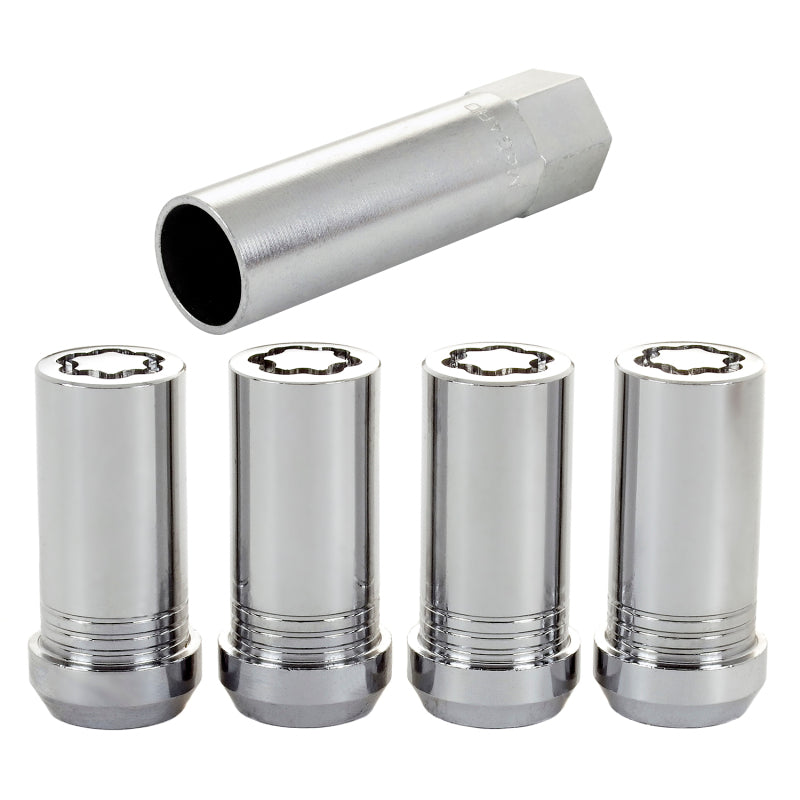 McGard Wheel Lock Nut Set - 4pk. (Tuner / Cone Seat) M14X1.5 / 1in. Hex / 1.935in. Length - Chrome-thumbmail-4
