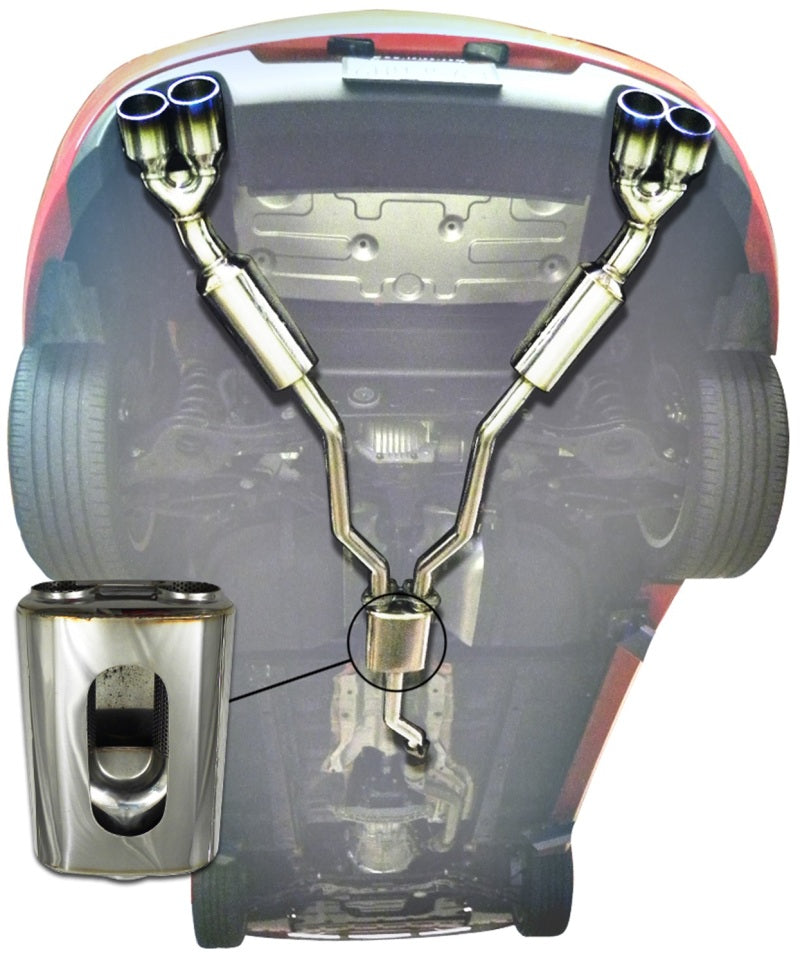 Injen 10-13 Hyundai Genesis Coupe 2.0L(t) 4cyl SS Exhaust w/ 76mm Y-Pipe Resonator/Molded SS Flanges-thumbmail-1