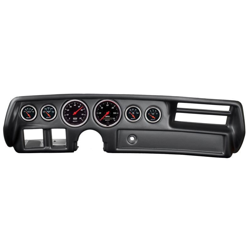 Autometer Designer Black 70-72 Chevelle/ El Camino/ Malibu Dash Kit 6pc Tach/MPH/Fuel/Oil/WTMP/Volt-thumbmail-1