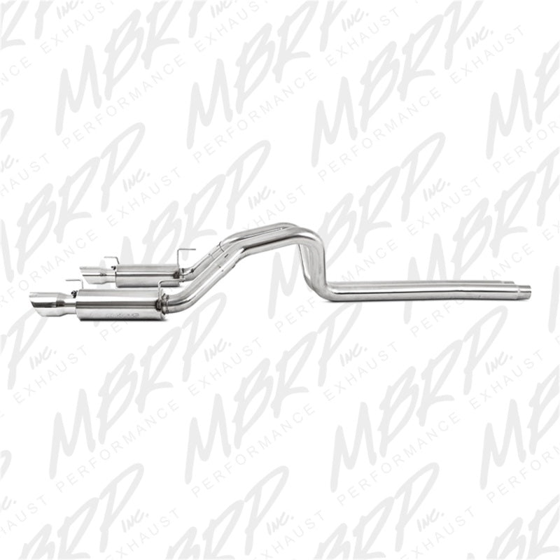 MBRP 05-09 Ford Shelby GT500 / GT Dual Split Rear Race Version, T409 4in Tips Exhaust System-thumbmail-7