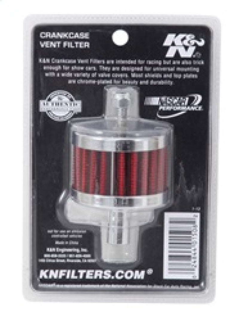 K&N Steel Base Crankcase Vent Filter 0.5in Vent OD x 2in OD x 1.5in Height-thumbmail-9