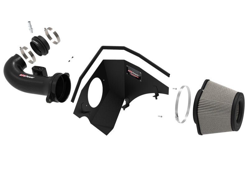 aFe 19-21 GM Trucks 5.3L/6.2L Track Series Carbon Fiber Cold Air Intake System W/ Pro Dry S Filters-thumbmail-9