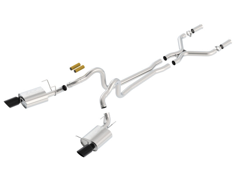 Borla 2011-2012 Mustang GT 5.0L Black Chrome 4.5in Rd Tip ATAK Catback Exhaust-thumbmail-1