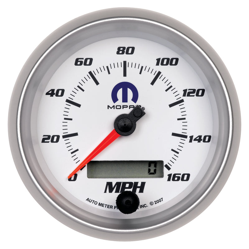 AutoMeter Gauge Speedometer 3-3/8in. 160MPH Elec. Programmable White Mopar-thumbmail-1