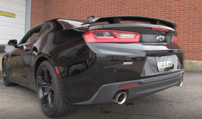 QTP 16-18 Chevrolet Camaro SS 6.2L 304SS Screamer Axle Back Exhaust w/4.5in Dual Tips-thumbmail-2