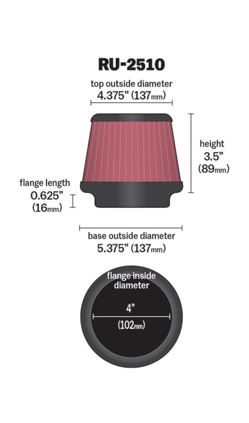 K&N Universal 4 Inch Filter-thumbmail-7