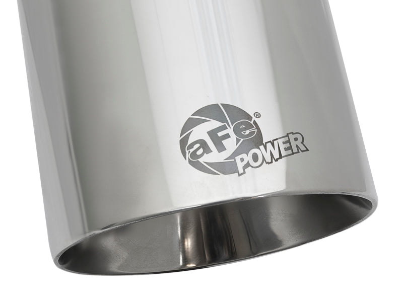 aFe MACH Force-Xp Univ 304 SS Double-Wall Clamp-On Exhaust Tip - Polished - 3in Inlet - 4.5in Outlet-thumbmail-2